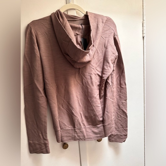 MONROW small kangaroo pullover in pebble Small NWT - Picture 3 of 3